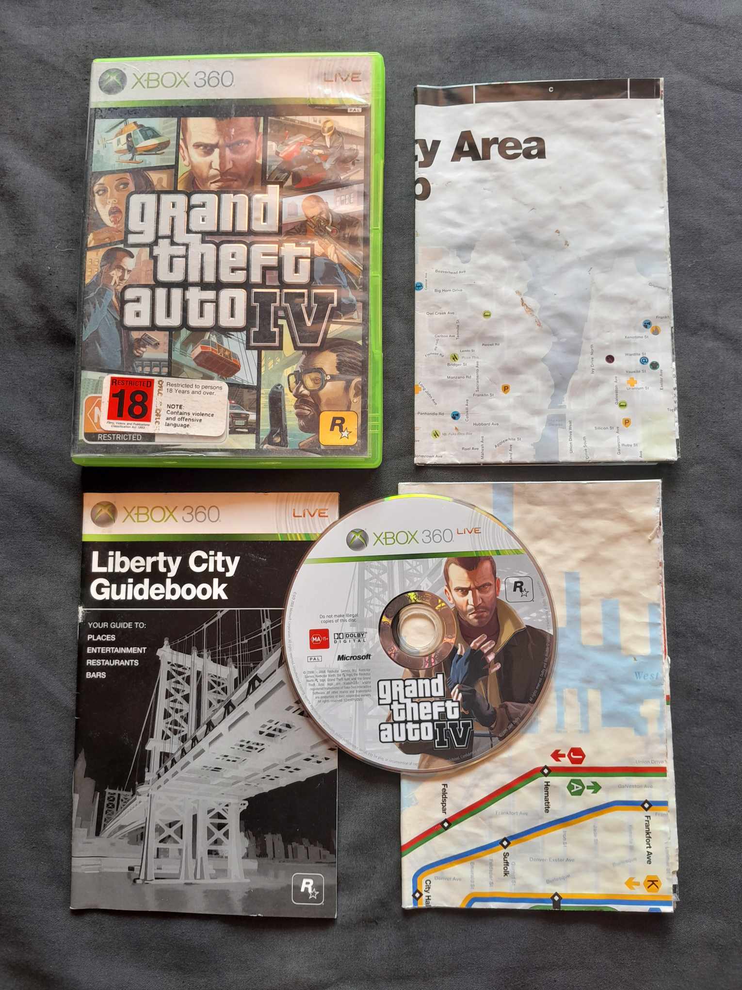 Livret Grand Theft Auto 4 Pour Xbox 360 - Version PAL En Très Bon état
